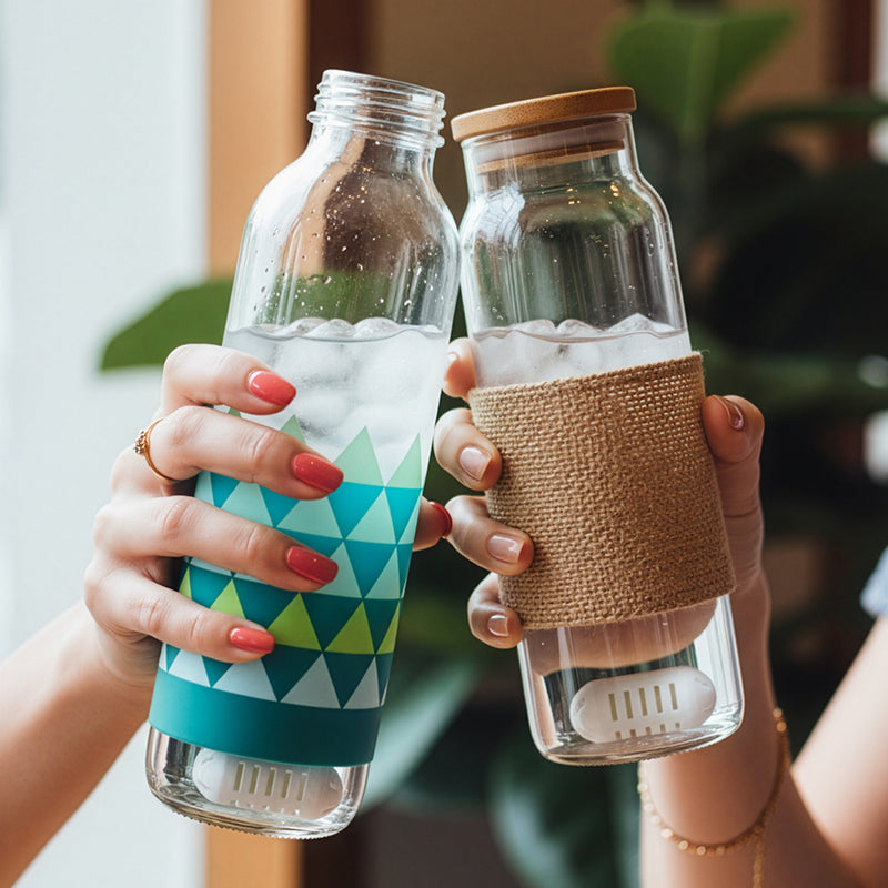 Reusable water bottles with GOpure Pods for fresh-tasting filtered water on the go