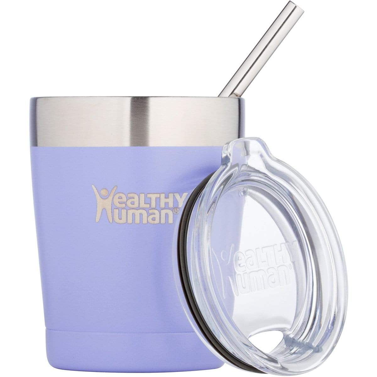 12oz Large Stainless Steel Tumbler & Straw - Healthy Human