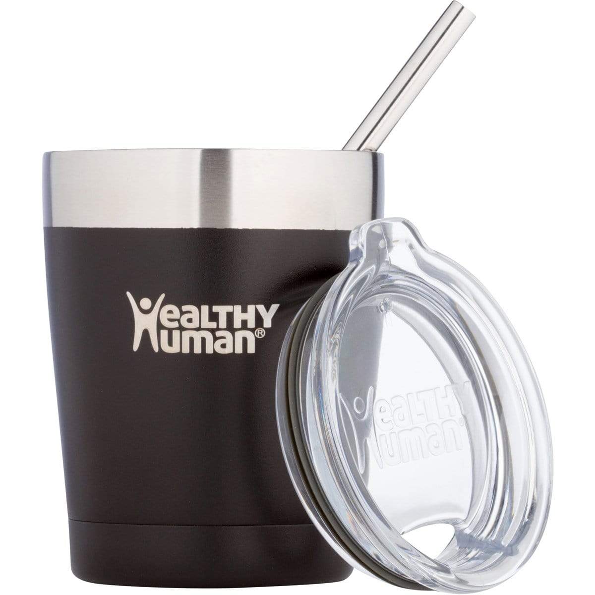 12oz Large Stainless Steel Tumbler & Straw - Healthy Human