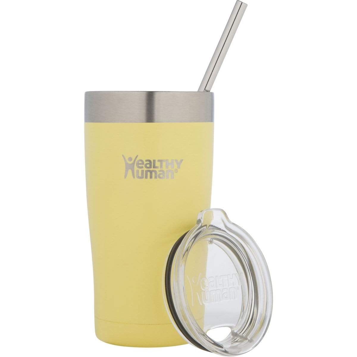 20oz Large Stainless Steel Tumbler & Straw - Healthy Human