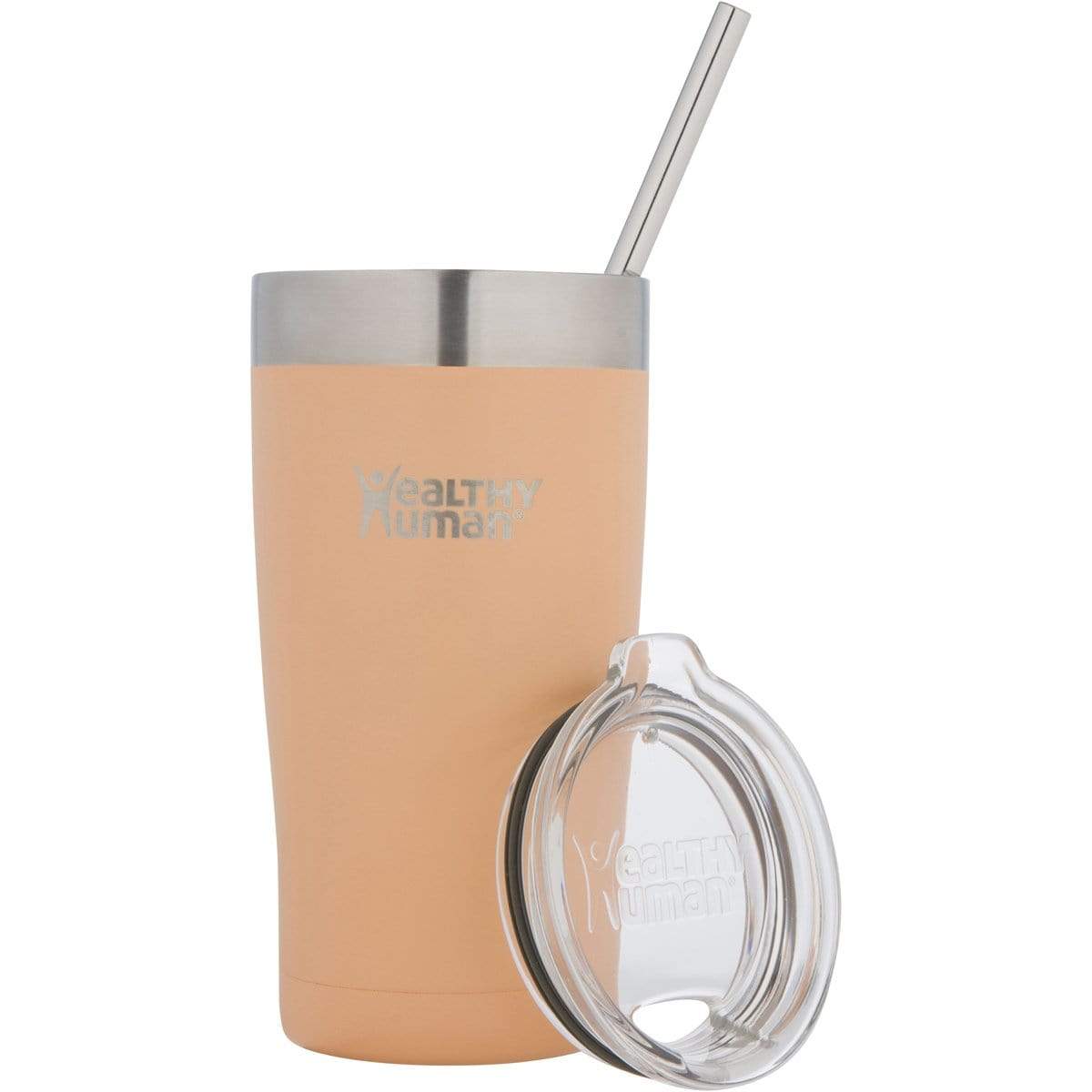 20oz Large Stainless Steel Tumbler & Straw - Healthy Human