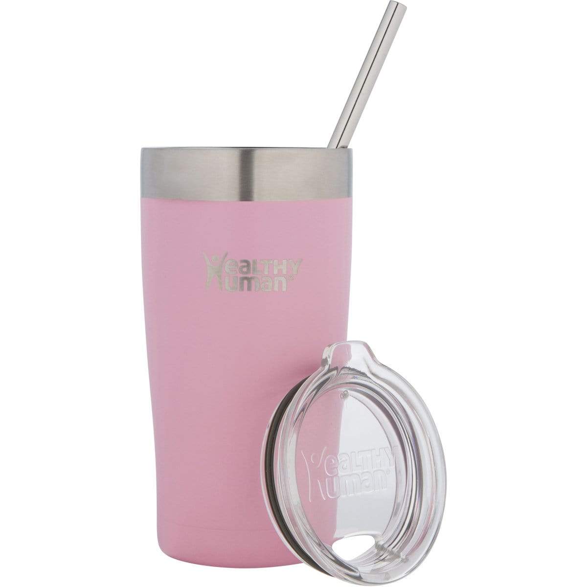 20oz Large Stainless Steel Tumbler & Straw - Healthy Human