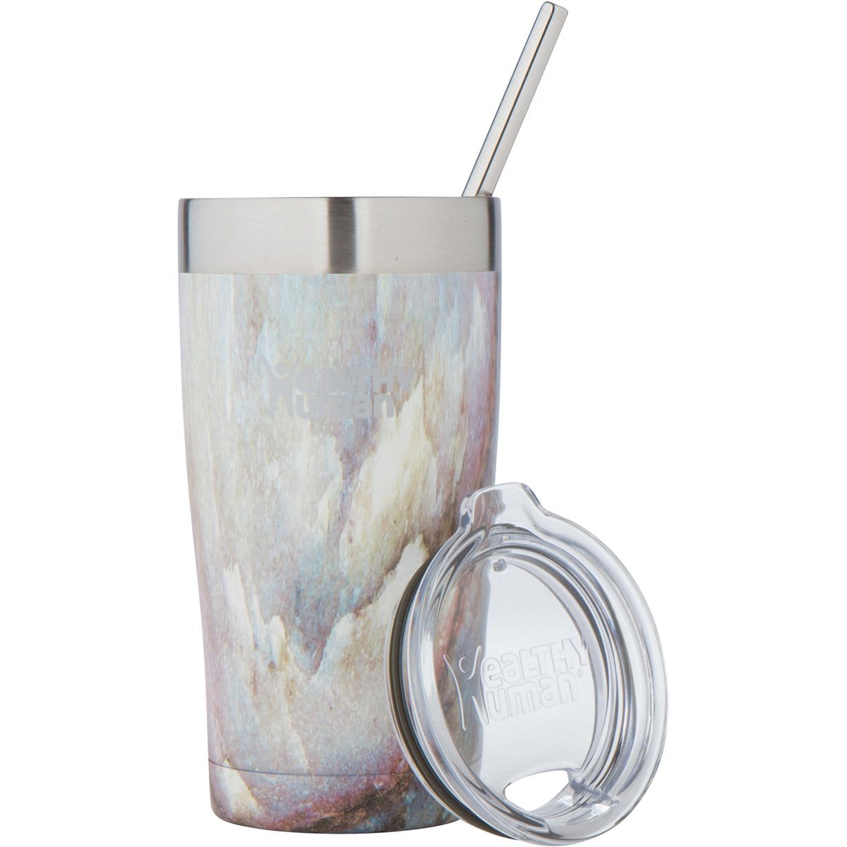 20oz Large Stainless Steel Tumbler & Straw - Healthy Human