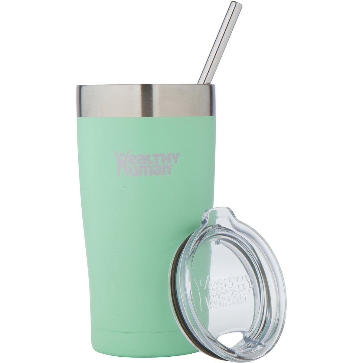 20oz Large Stainless Steel Tumbler & Straw - Healthy Human