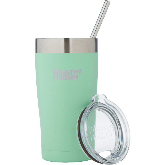 20oz Large Stainless Steel Tumbler & Straw - Healthy Human