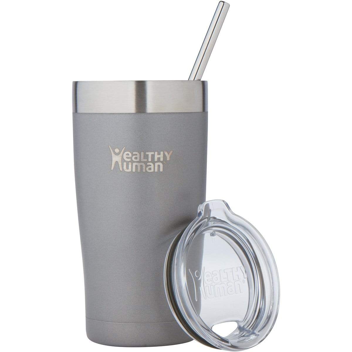 20oz Large Stainless Steel Tumbler & Straw - Healthy Human