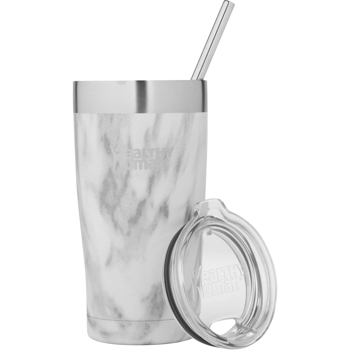 20oz Large Stainless Steel Tumbler & Straw - Healthy Human